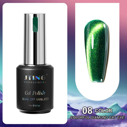 Cat Eye Gel Nail Polish 24-Color Set with Magnet - Diamond Collection Kit
