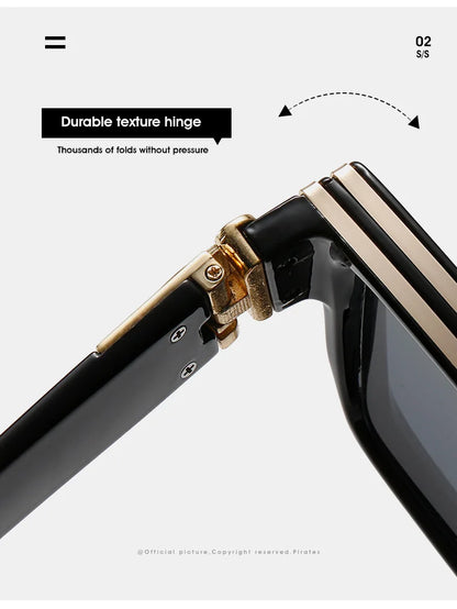 Oversized Square Sunglasses - Leopard Print UV400 Protection