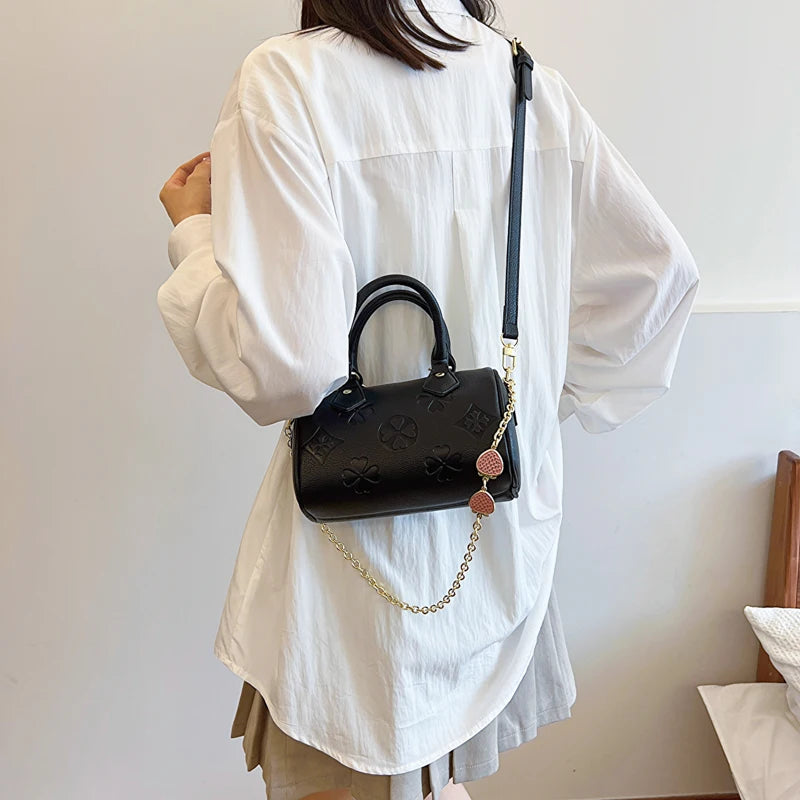 Designer Geometric Print Handbag - Versatile PU Leather Shoulder Bag