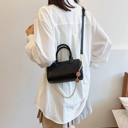 Designer Geometric Print Handbag - Versatile PU Leather Shoulder Bag