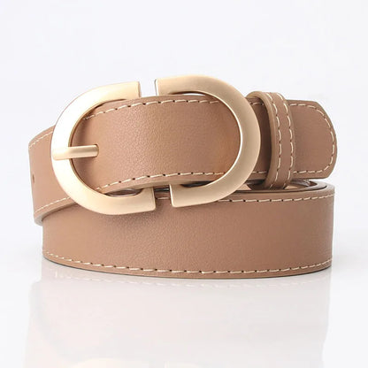 PU Leather Belt - Classic Metal Buckle Fashion Belt