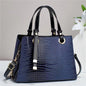 Retro Crocodile Embossed Messenger Handbag