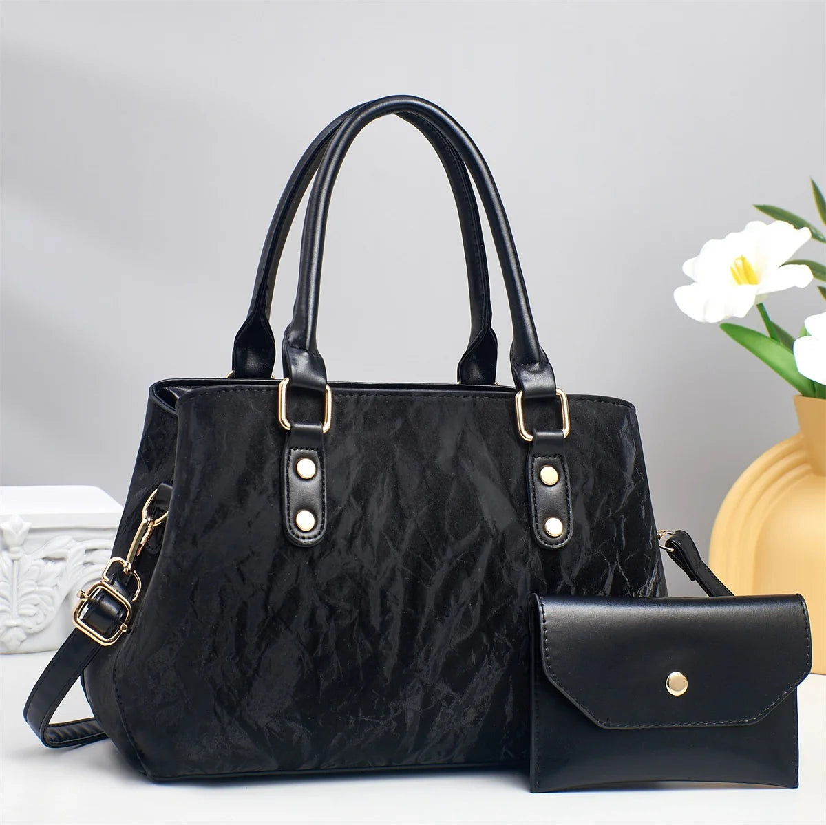 Designer Crossbody Tote Bag 2025 - Large Capacity Luxury PU Leather Shoulder Bag