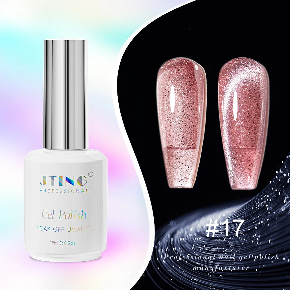 JTING Cat Eye Gel Nail Polish 24-Color Set with Magnet - Complete Collection Kit