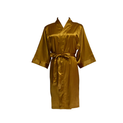 Women's Satin Kimono Robe - Short Silk Bridal Bridesmaid Wedding Robe