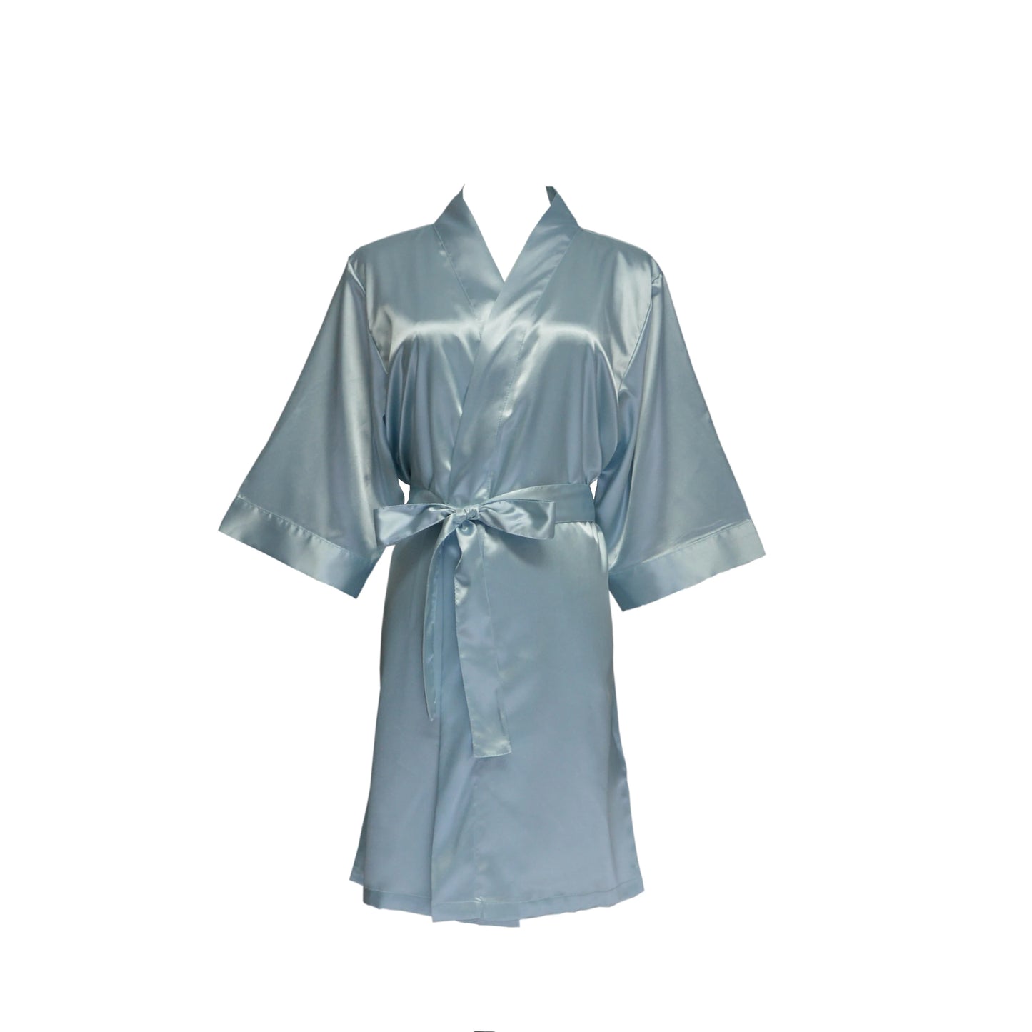 Women's Satin Kimono Robe - Short Silk Bridal Bridesmaid Wedding Robe
