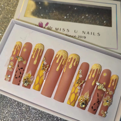 Press-On Nails - Handmade Artificial Fingernails Set