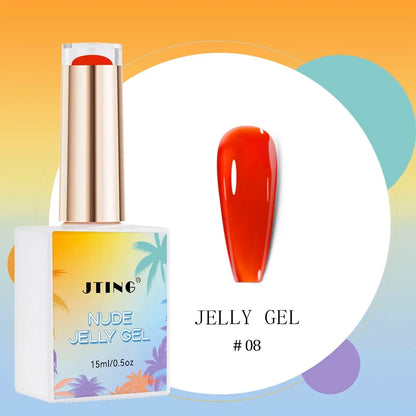 Jelly Gel Nail Polish with Neon & Nude Tones