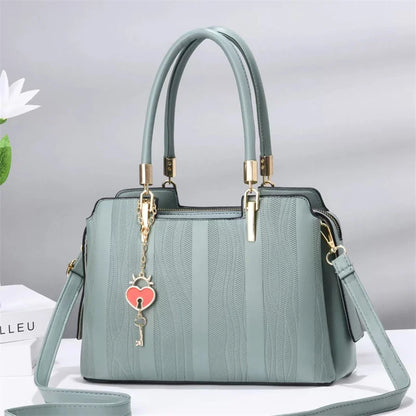 Women's Large Capacity Casual Tote Handbag - Fashion PU Leather Bag