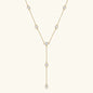 Sterling Silver Moissanite Bead Necklace - 1.1 Carat D VVS1 with Gold or Rhodium Plating