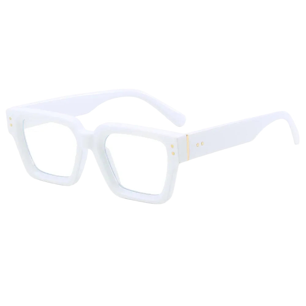 Retro Chunky Square Cat Eye Sunglasses - UV400 Protection