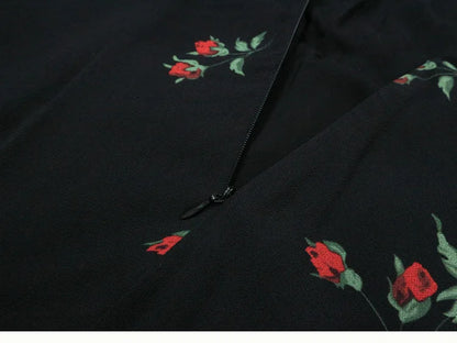 Floral French Retro Dress - Casual Chiffon Summer Dress