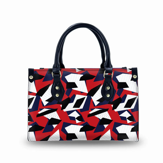 Casual Leather Handbag - Two Handle Tote Bag for Women