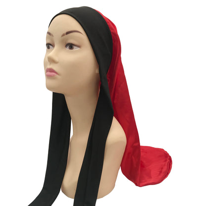 Silk Satin Sleeping Bonnet - Adjustable Long Hair Bonnet for Women