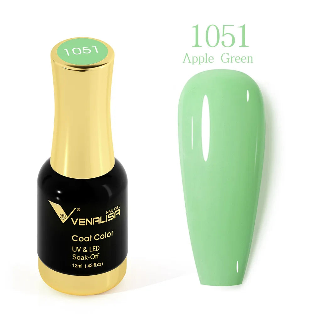VENALISA Gel Nail Polish - No Wipe High Gloss Top Coat & Base Coat