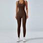 Sleeveless Yoga Jumpsuit - High Stretch Workout Romper