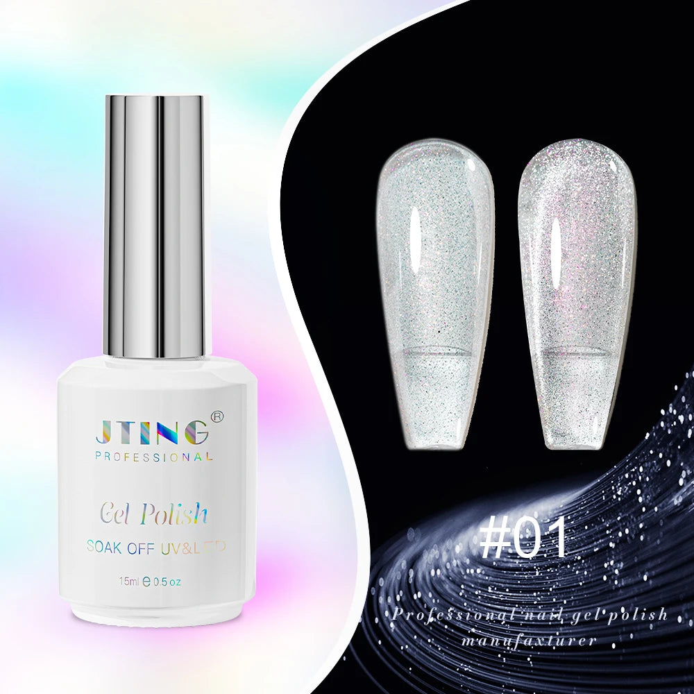 JTING Cat Eye Gel Nail Polish 24-Color Set with Magnet - Complete Collection Kit