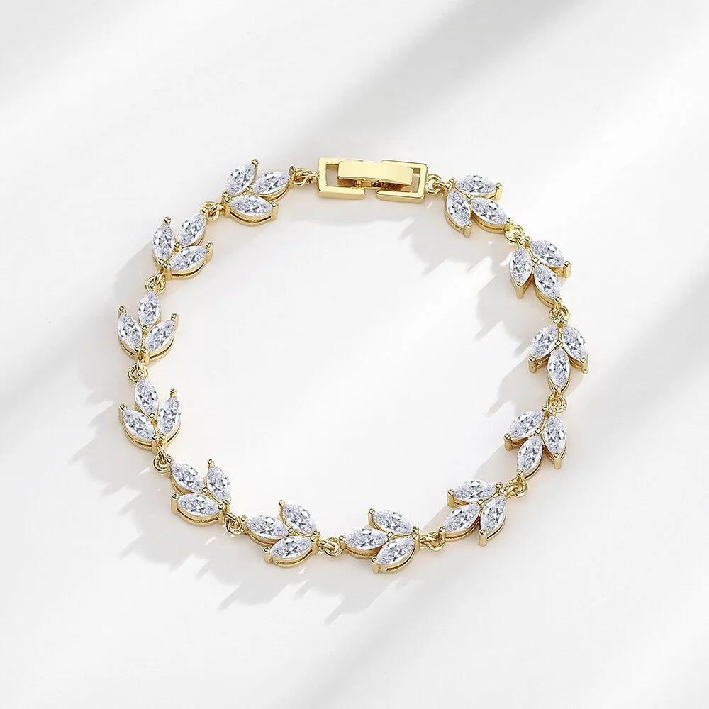 Moissanite Chain Link Bracelet 18K  Bracelet