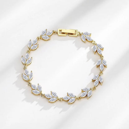 Moissanite Chain Link Bracelet 18K  Bracelet