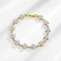 Moissanite Chain Link Bracelet 18K  Bracelet