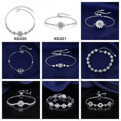 Moissanite Chain Link Bracelet 18K  Bracelet