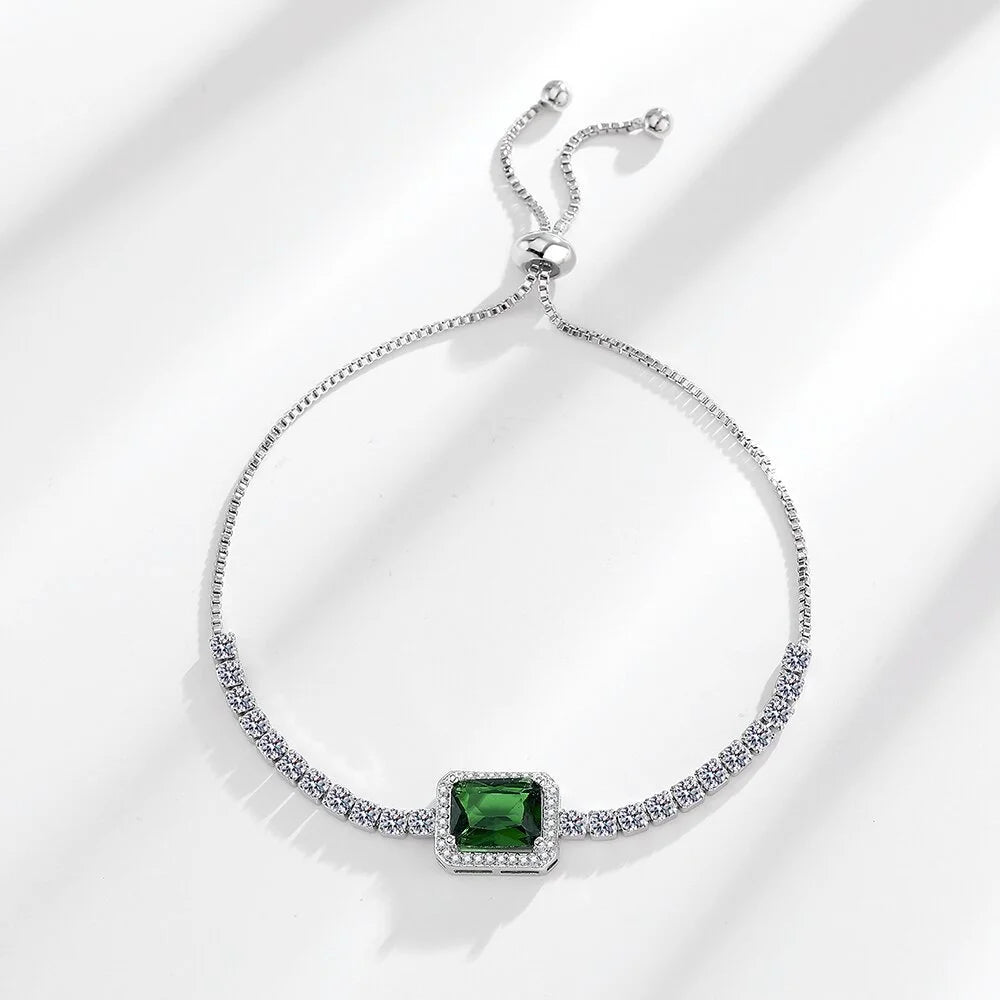 Moissanite Chain Link Bracelet 18K  Bracelet