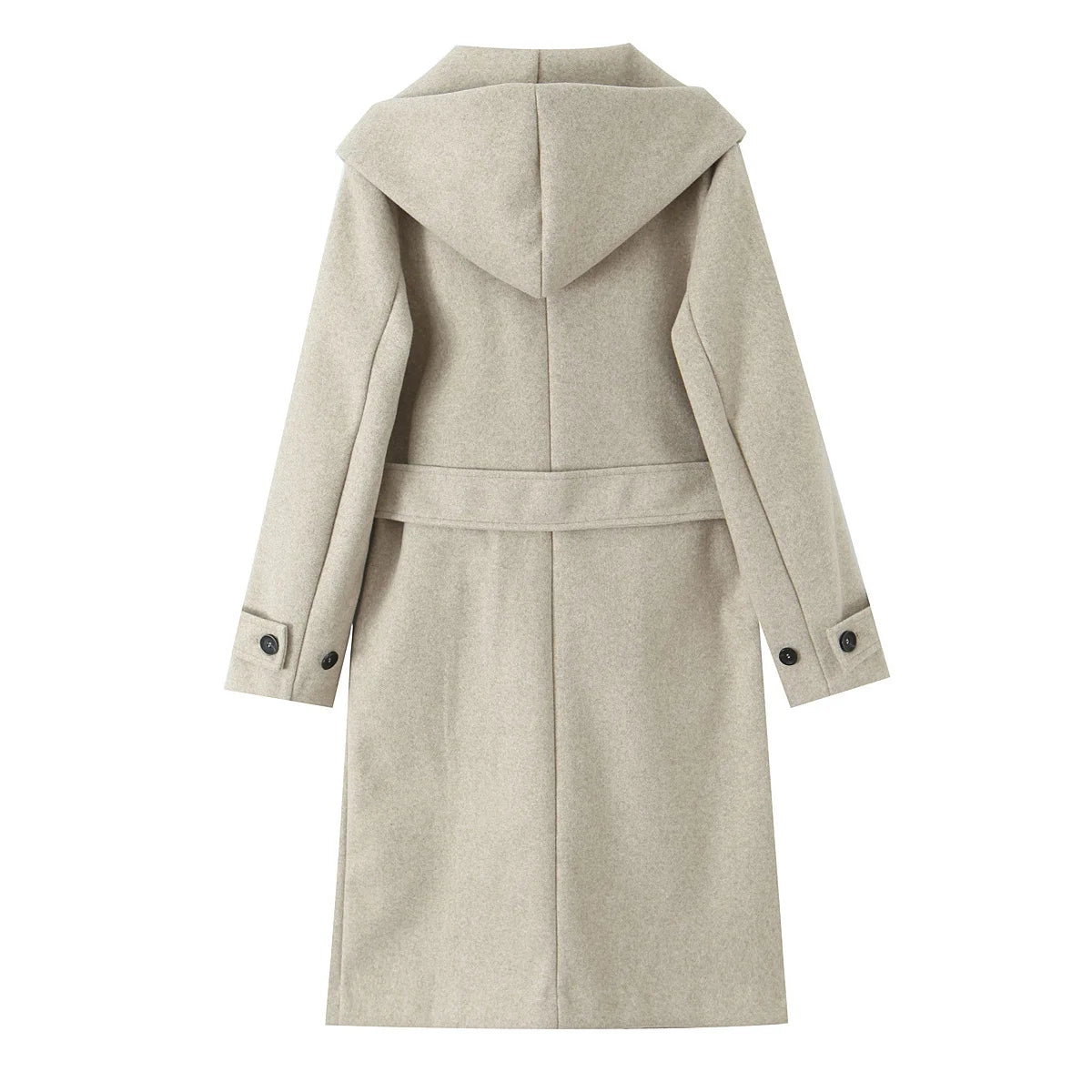 Hooded Soft Fleece Coat Long Sleeve Zip-Up Jacket