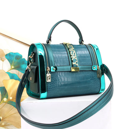Crocodile Pattern Shoulder Bag - Luxury PU Leather Handbag