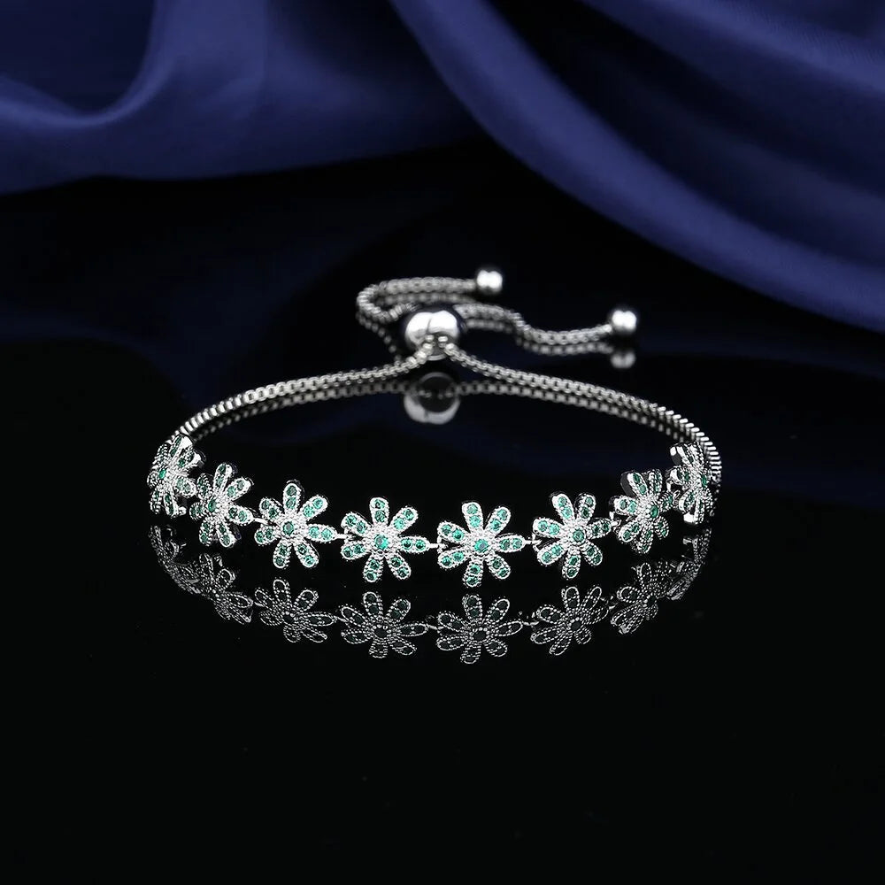 Moissanite Chain Link Bracelet 18K  Bracelet