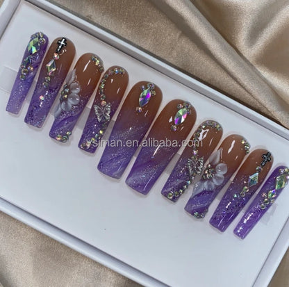 Luxury Handmade Press-On Nails with Designs