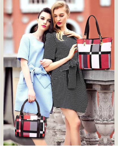 6-Piece Serpentine Chain Tote Bag with Multi-Function Accessories