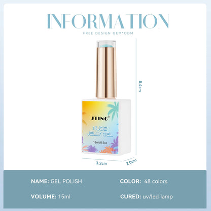 Jelly Gel Nail Polish with Neon & Nude Tones