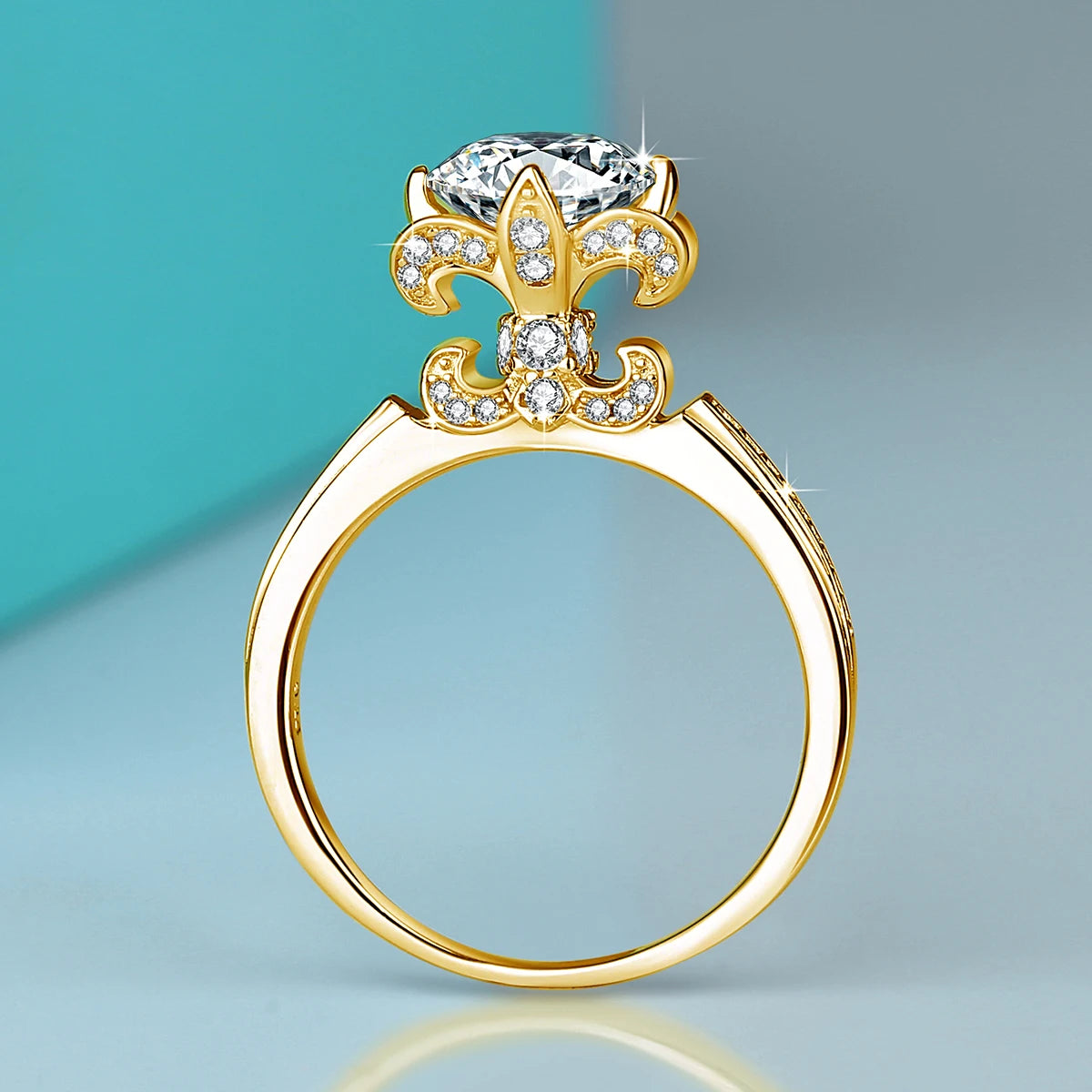 2 Carat Moissanite Engagement Ring - 925 Sterling Silver VVS1 Lab Diamond Ring