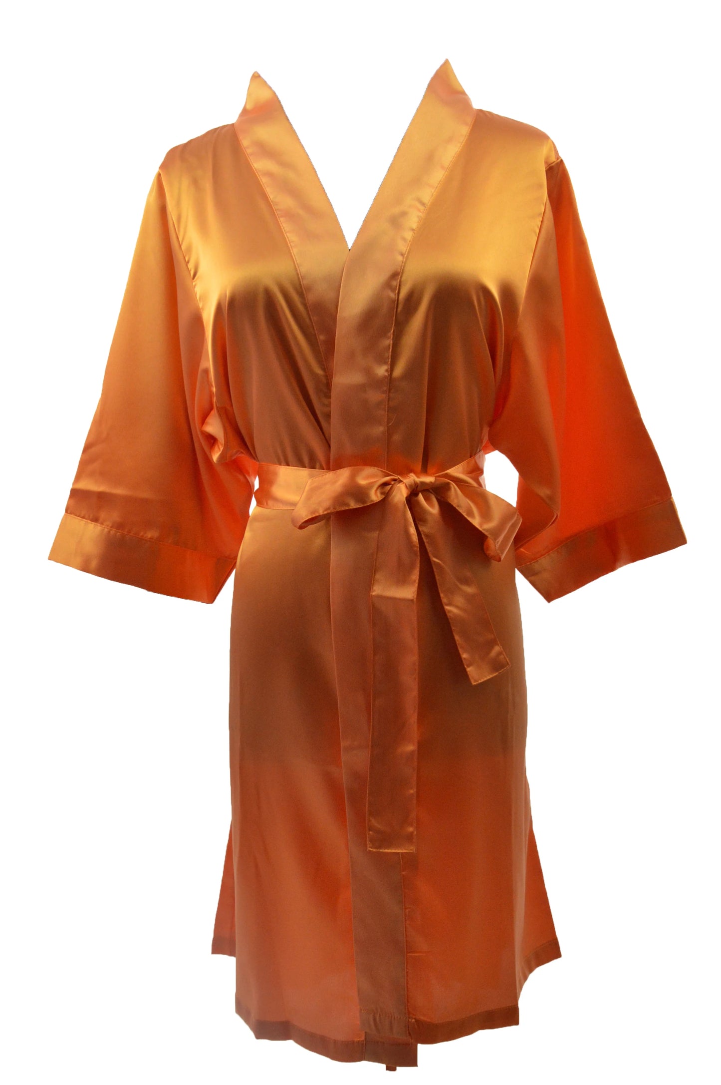 Women's Satin Kimono Robe - Short Silk Bridal Bridesmaid Wedding Robe