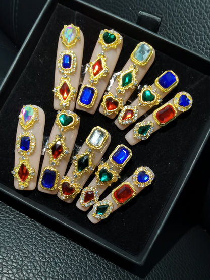 Custom Handmade Acrylic Press-On Nails