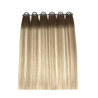 Slavic Raw Human Hair Flat Weft Extensions - 12A Grade Double Drawn Russian Virgin Hair