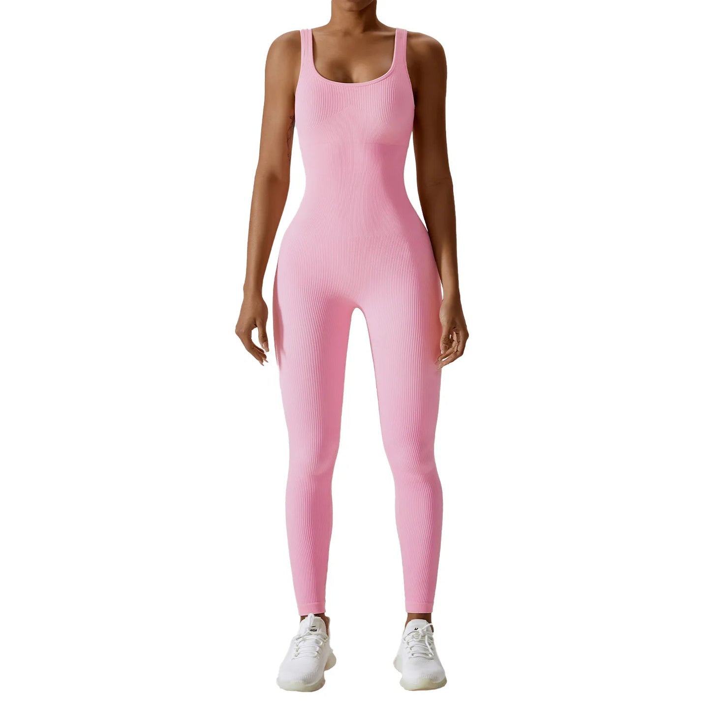 Seamless Yoga Jumpsuit Backless Workout Romper