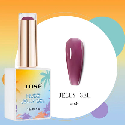 Jelly Gel Nail Polish with Neon & Nude Tones