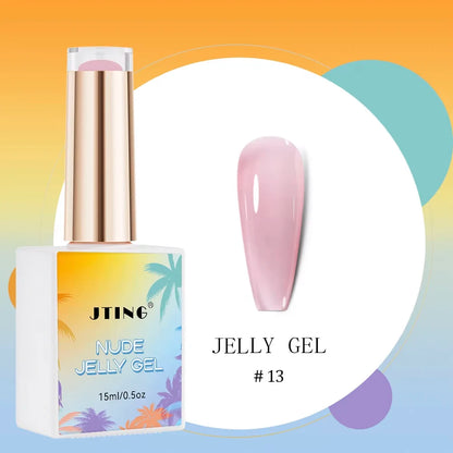 Jelly Gel Nail Polish with Neon & Nude Tones
