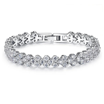 Moissanite Chain Link Bracelet 18K  Bracelet