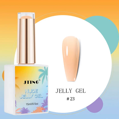Jelly Gel Nail Polish with Neon & Nude Tones
