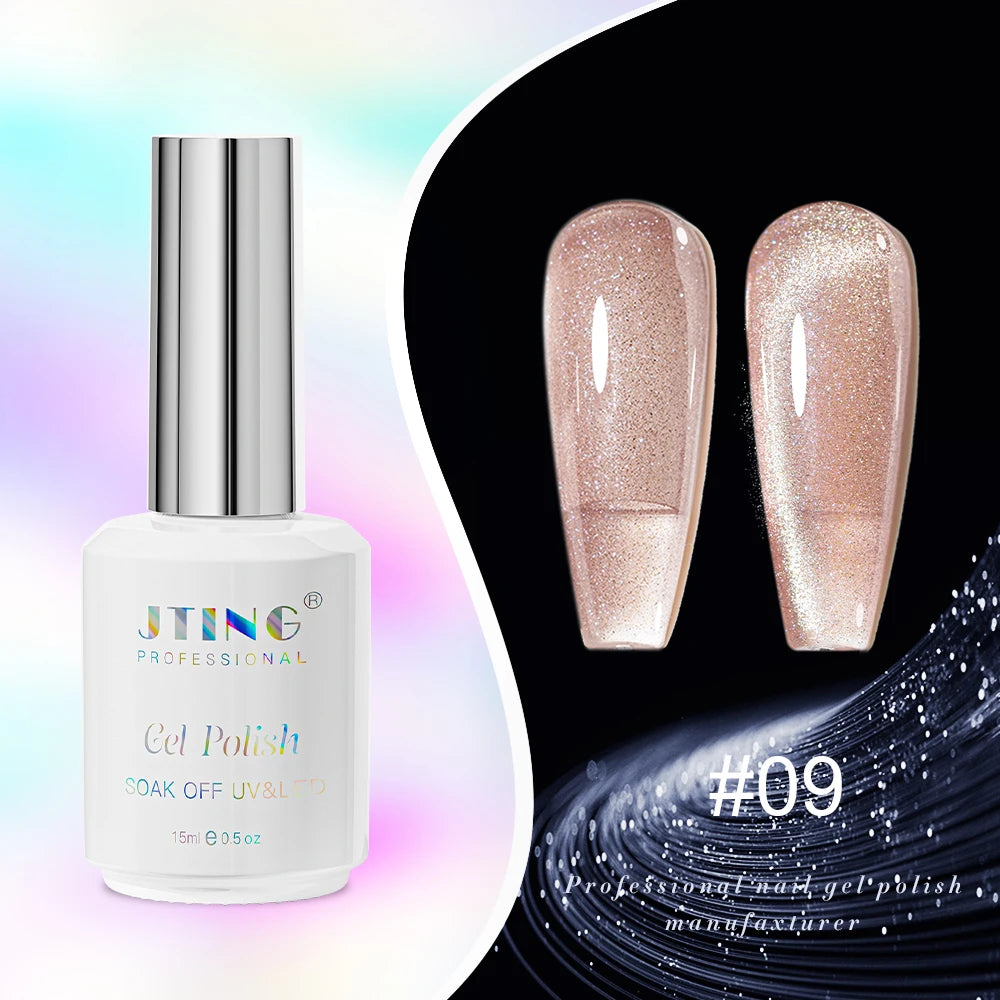 JTING Cat Eye Gel Nail Polish 24-Color Set with Magnet - Complete Collection Kit