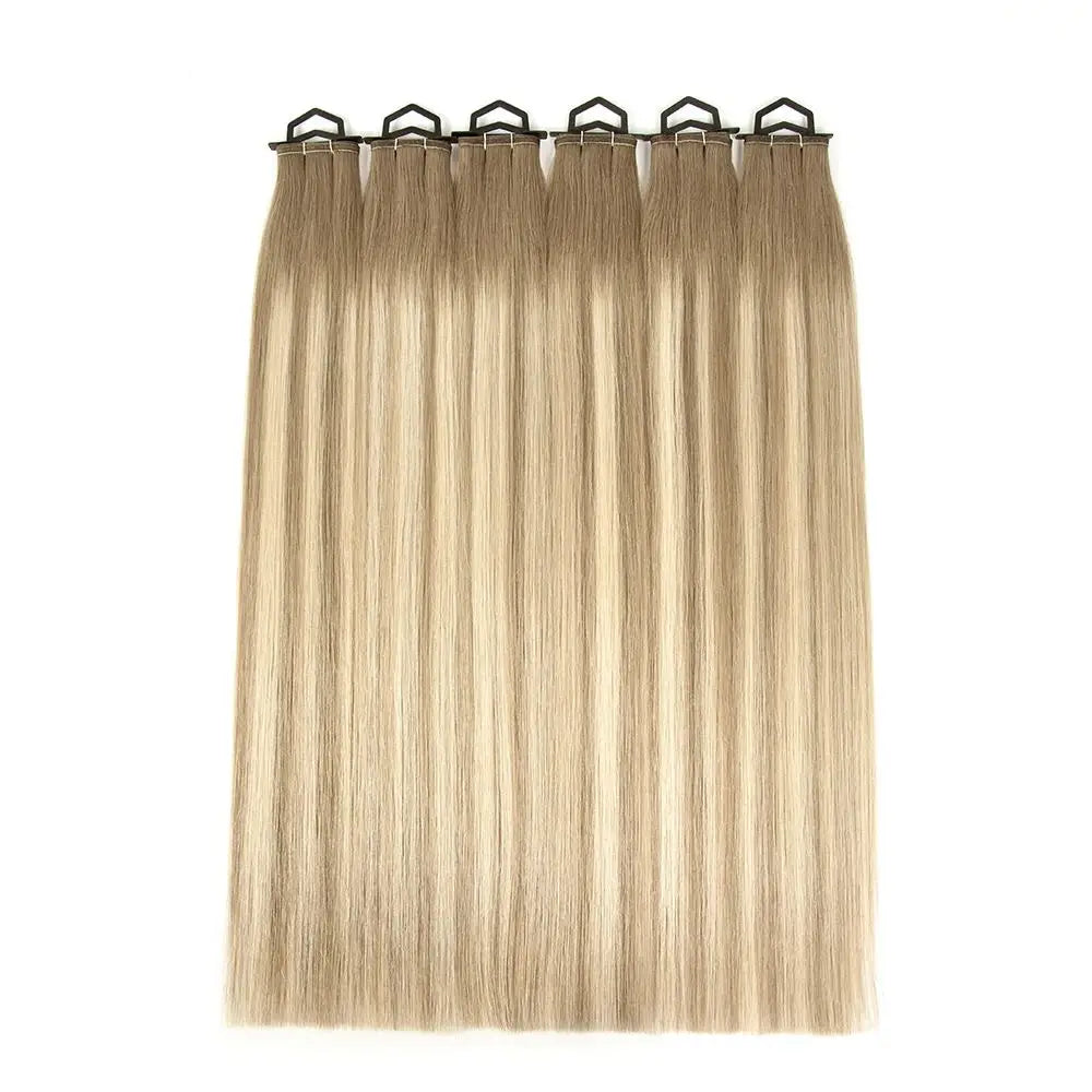Slavic Raw Human Hair Flat Weft Extensions - 12A Grade Double Drawn Russian Virgin Hair