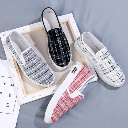 Canvas Sneakers - Lightweight Breathable Slip-On Casual Shoes