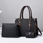 Luxury 3-Piece Handbag Set - Designer PU Leather Tote, Shoulder & Crossbody Bags