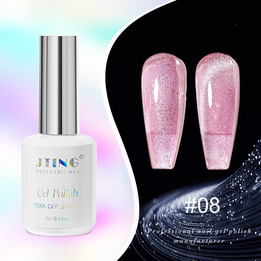 JTING Cat Eye Gel Nail Polish 24-Color Set with Magnet - Complete Collection Kit