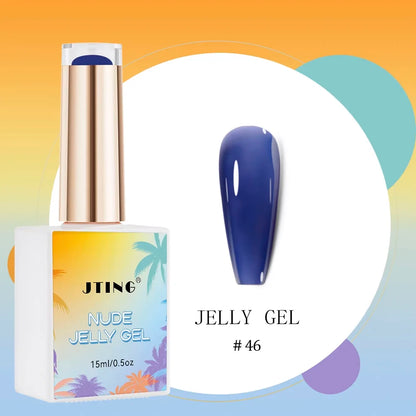 Jelly Gel Nail Polish with Neon & Nude Tones