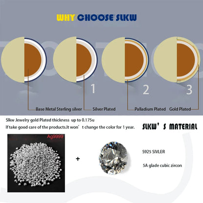 925 Sterling Silver Wheat Ear Necklace with Moissanite - Floral Pendant