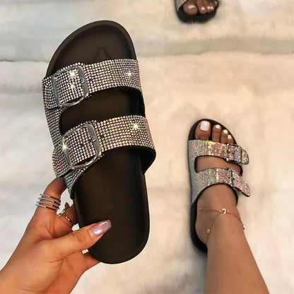 Rhinestone Bling Summer Slides