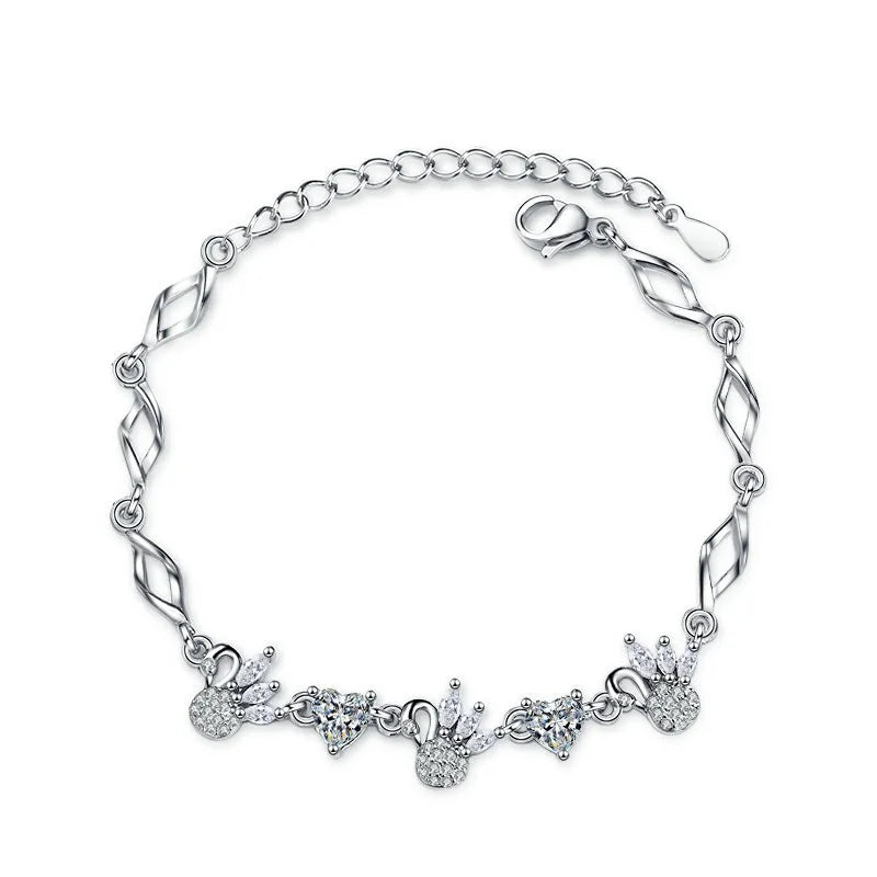 Moissanite Chain Link Bracelet 18K  Bracelet